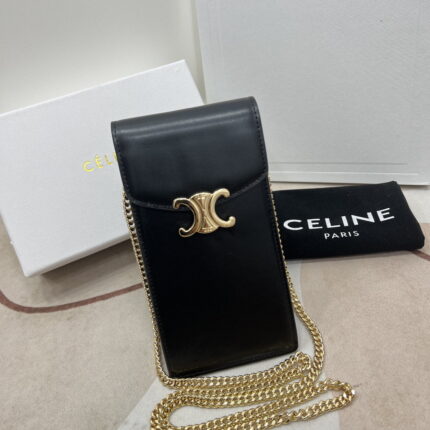 CELINE Mobile phone bag with chain strap 7550# Size:10*2*19cm